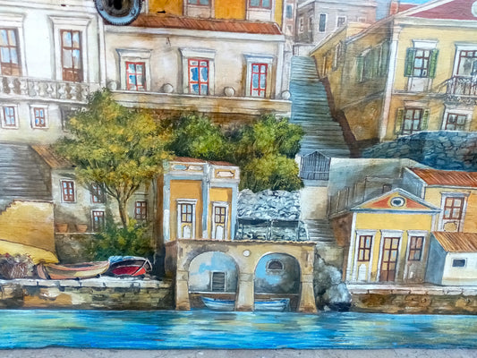 Dettaglio decorazioni artistiche baule epoca 1800 - Personalizzazione artistica unica
