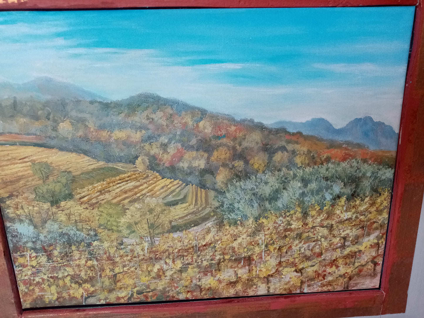 Filari d’Autunno – Olio e Acrilico su tela – Artista pittore Lorenzo Usicco