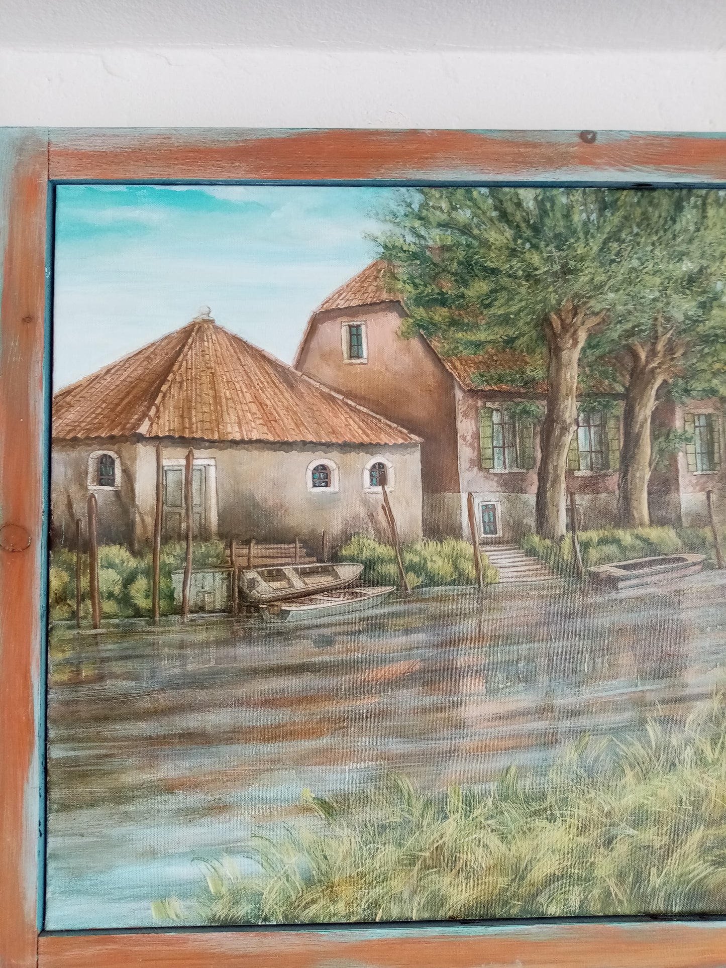 Riflesso painting Lorenzo Usicco oil acrylic canvas