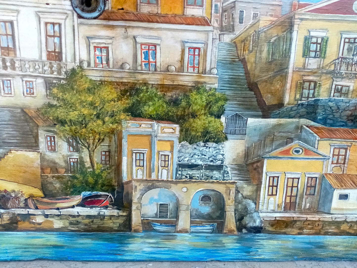 Dettaglio decorazioni artistiche baule epoca 1800 - Personalizzazione artistica unica