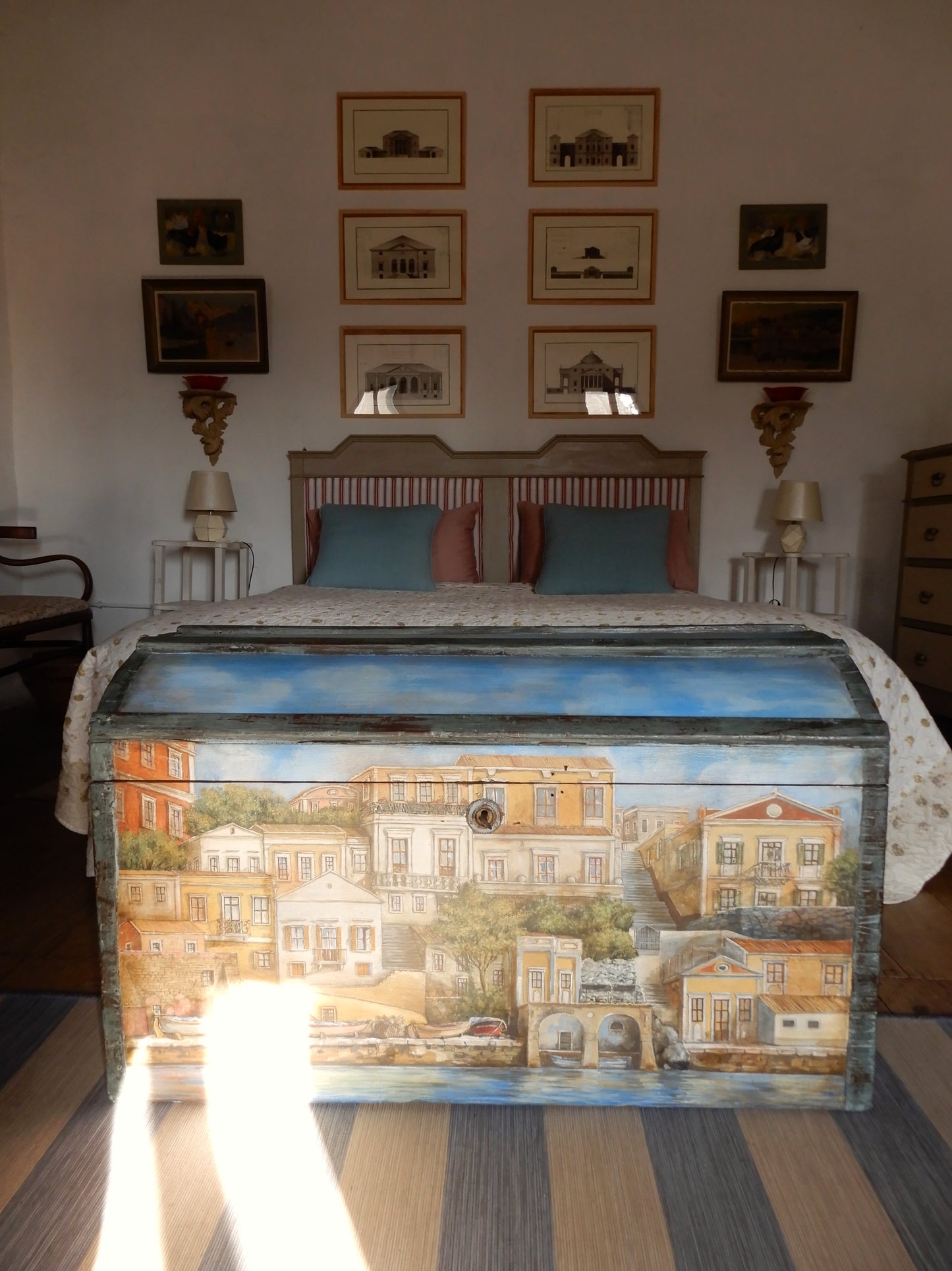 Baule_da_Viaggio_fine_1700_inizi_1800_dipinto_a_mano Casal dei Pruni Déco