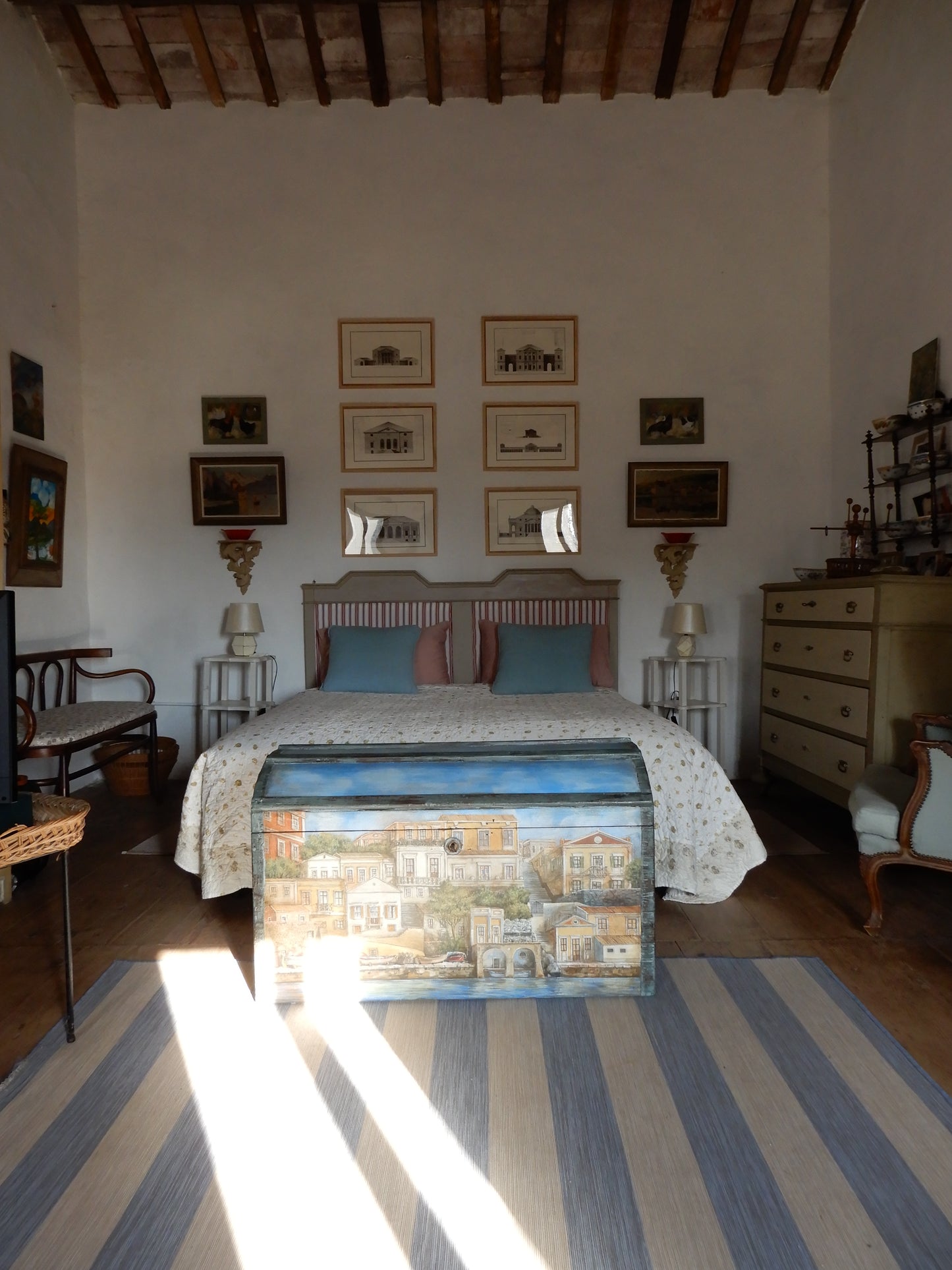 Baule_da_Viaggio_fine_1700dipinto_a_mano_da_ìCasal dei Pruni Déco