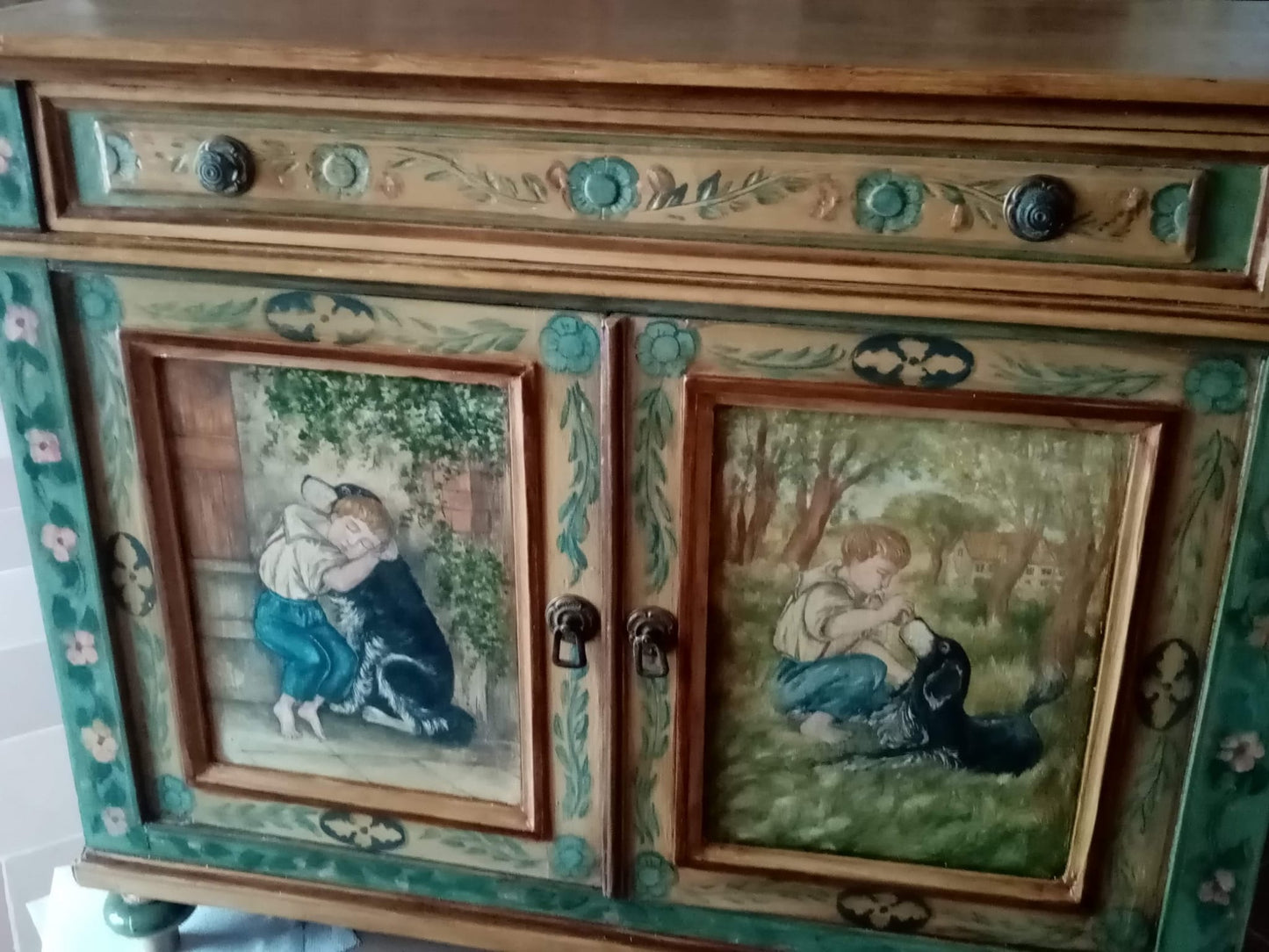 🔴 VENDUTO – Credenzina Antica Fine 1800 – Mobile d'Arte Unico