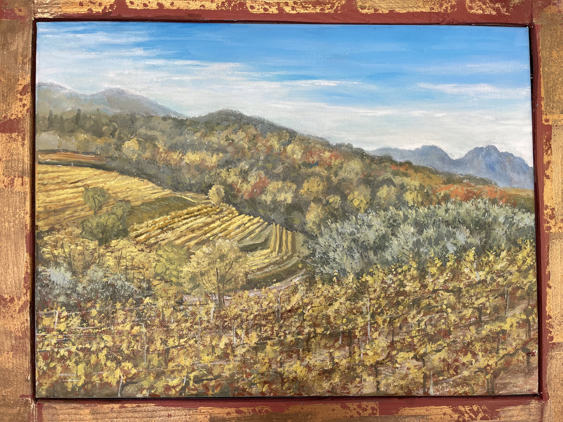 Filari d’Autunno – Un dipinto originale di Lorenzo Usicco, dove la luce e i colori della natura si trasformano in emozione. Una pennellata rapida, moderna, capace di fondere tradizione e contemporaneità