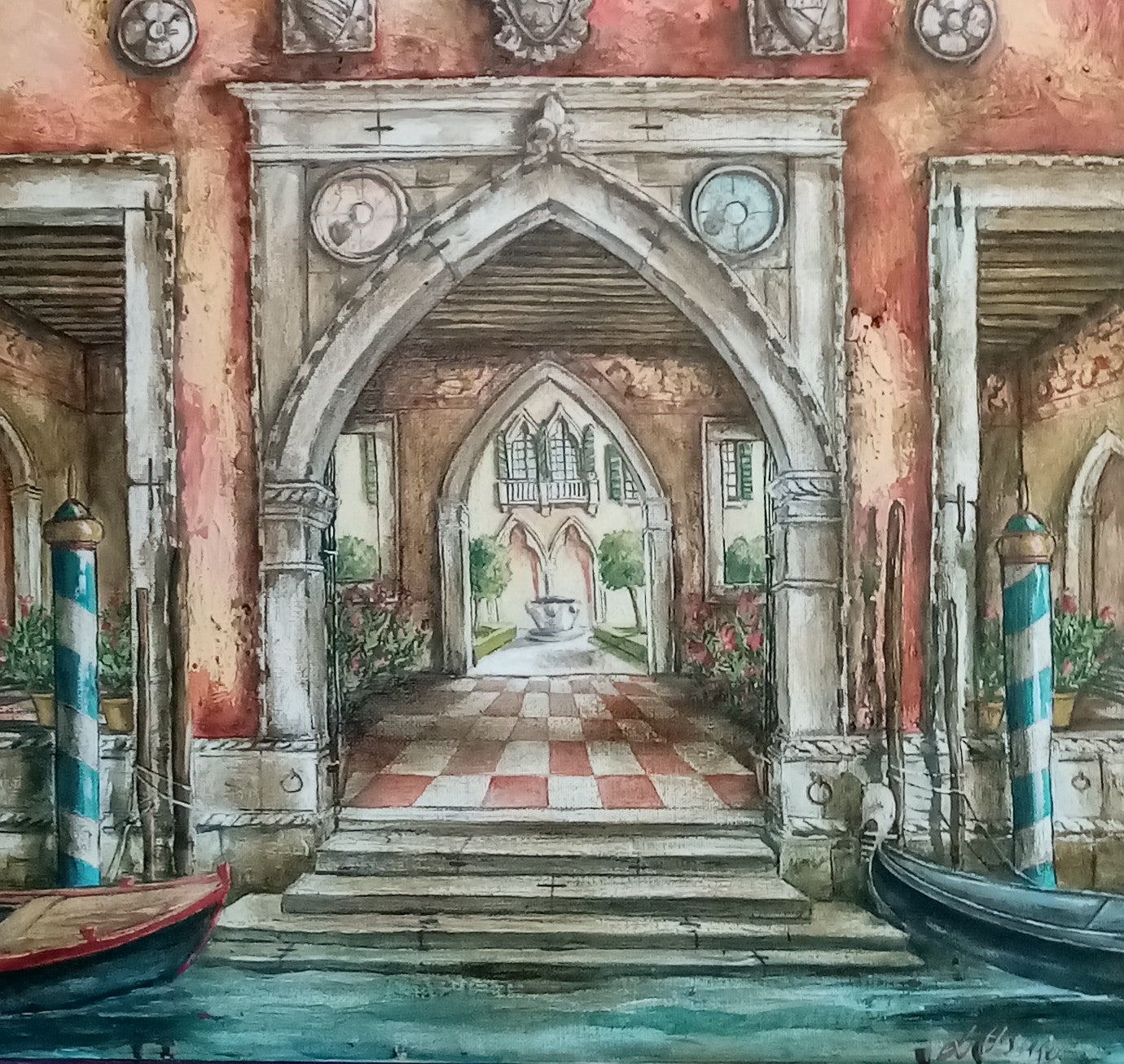 La mia Venezia – Quadro Originale di Lorenzo Usicco | Olio e Acrilico su Due Tele 60x104 cm