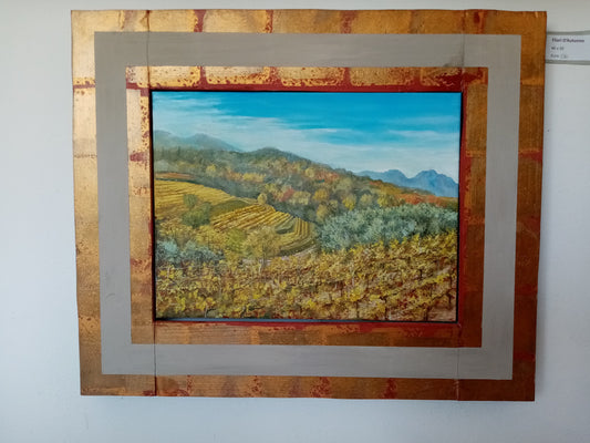 Filari d’Autunno – Olio e Acrilico su tela – Artista pittore Lorenzo Usicco