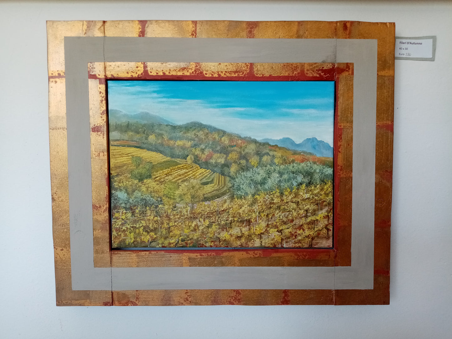 Filari d’Autunno – Olio e Acrilico su tela – Artista pittore Lorenzo Usicco