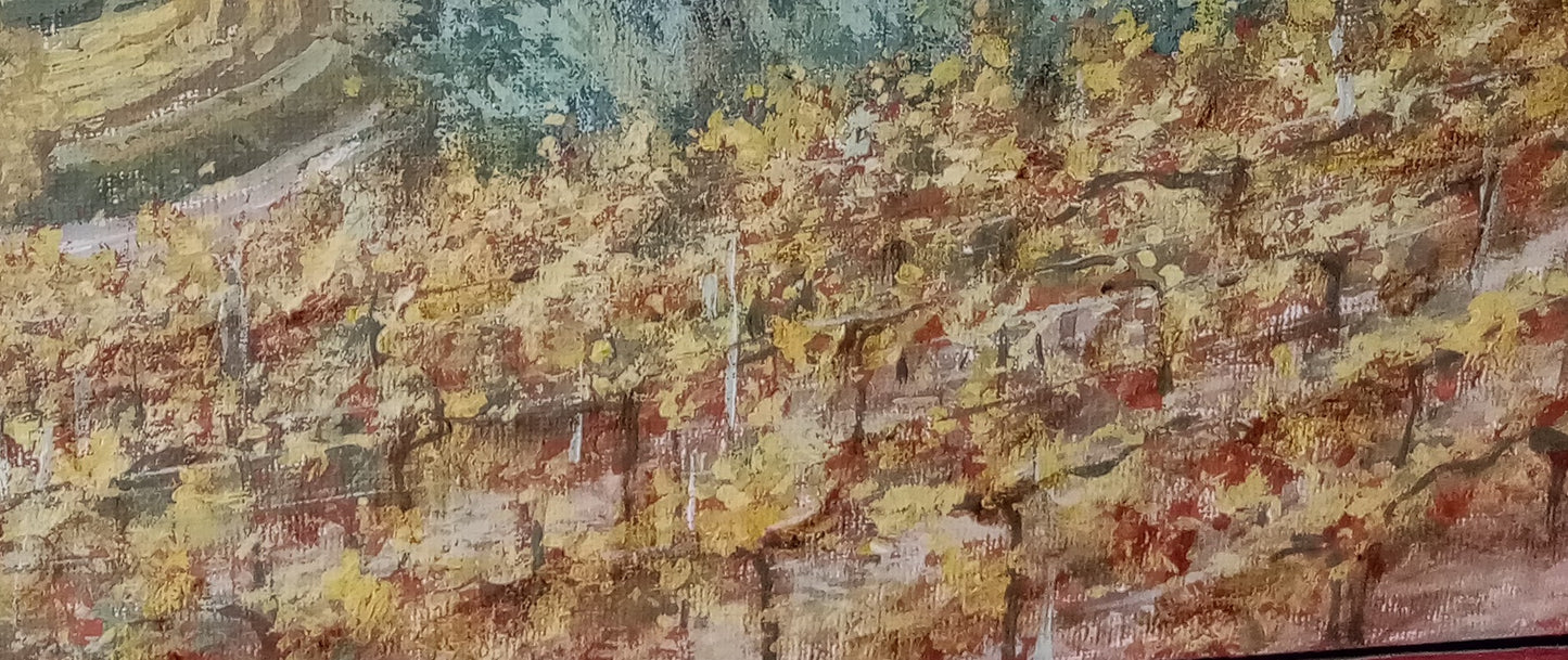 Filari d’Autunno – Olio e Acrilico su tela – Artista pittore Lorenzo Usicco