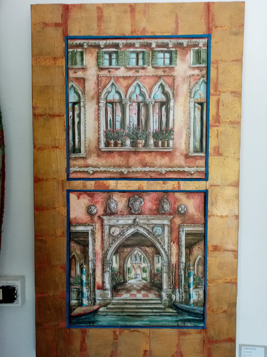 La mia Venezia – Quadro Originale di Lorenzo Usicco | Olio e Acrilico su Due Tele 60x104 cm