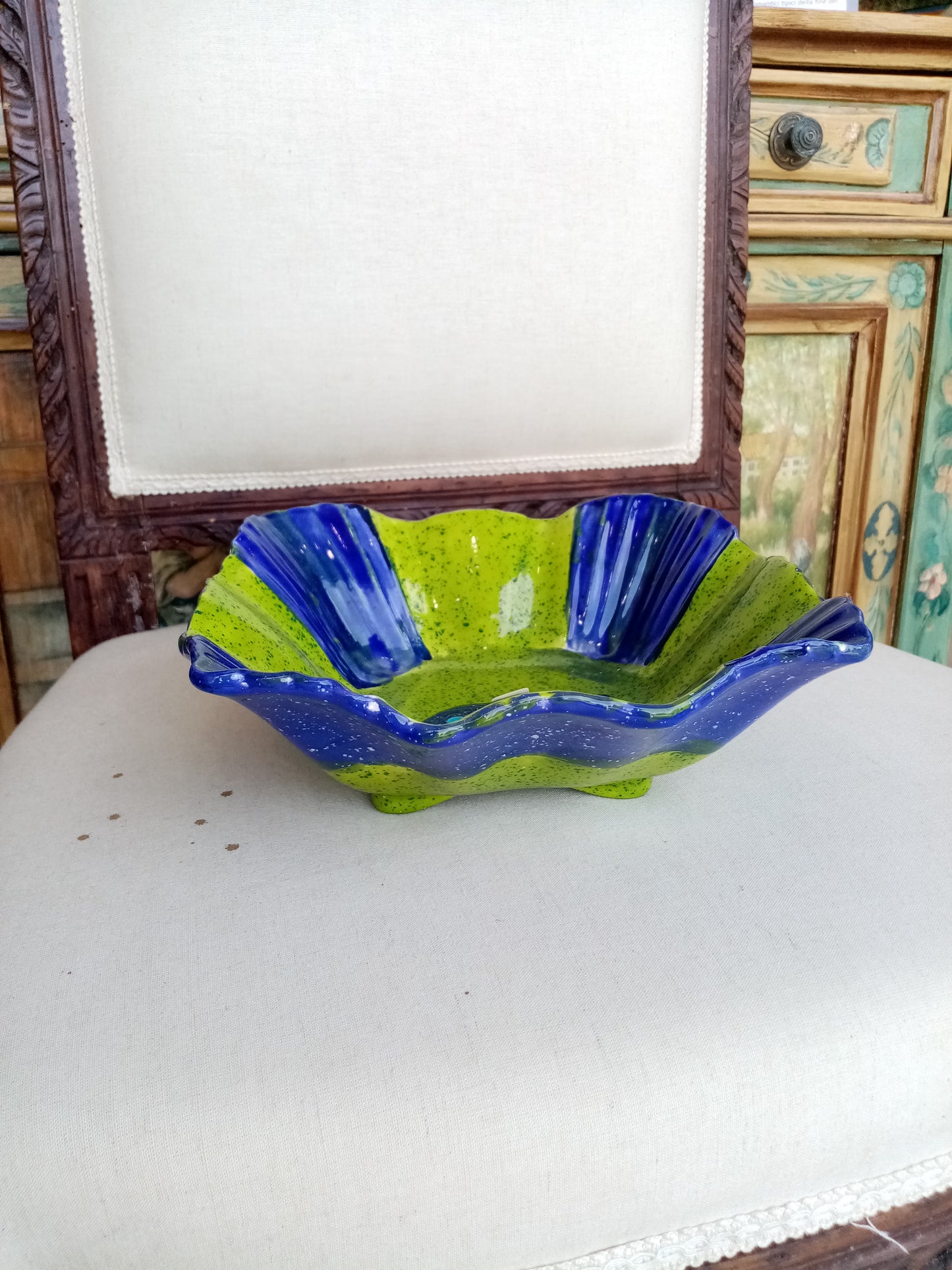 Coppa quadrata Verde e Blu