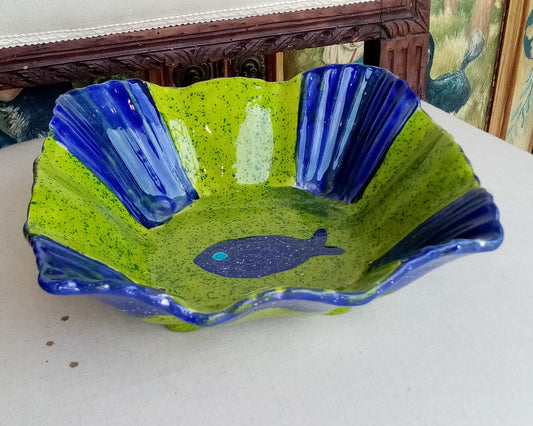Coppa quadrata Verde e Blu