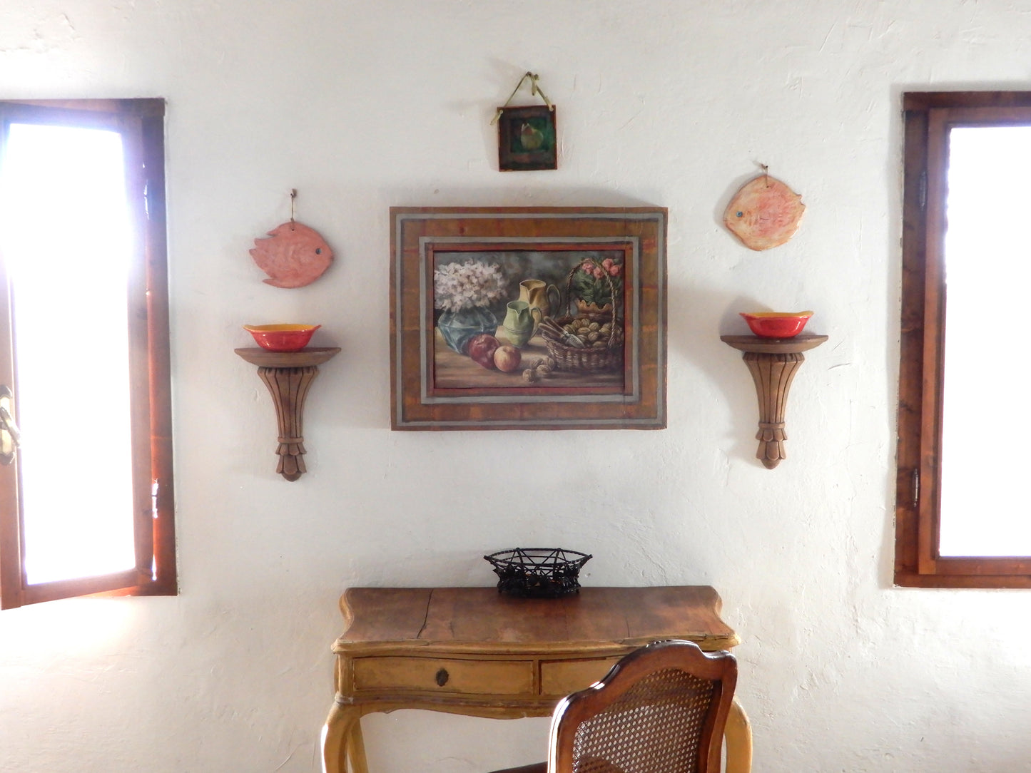 natura morta olio e acrilico, arte figurativa contemporanea fatta a mano, con mele e noci, Casal dei Pruni Déco, arte figurativa 