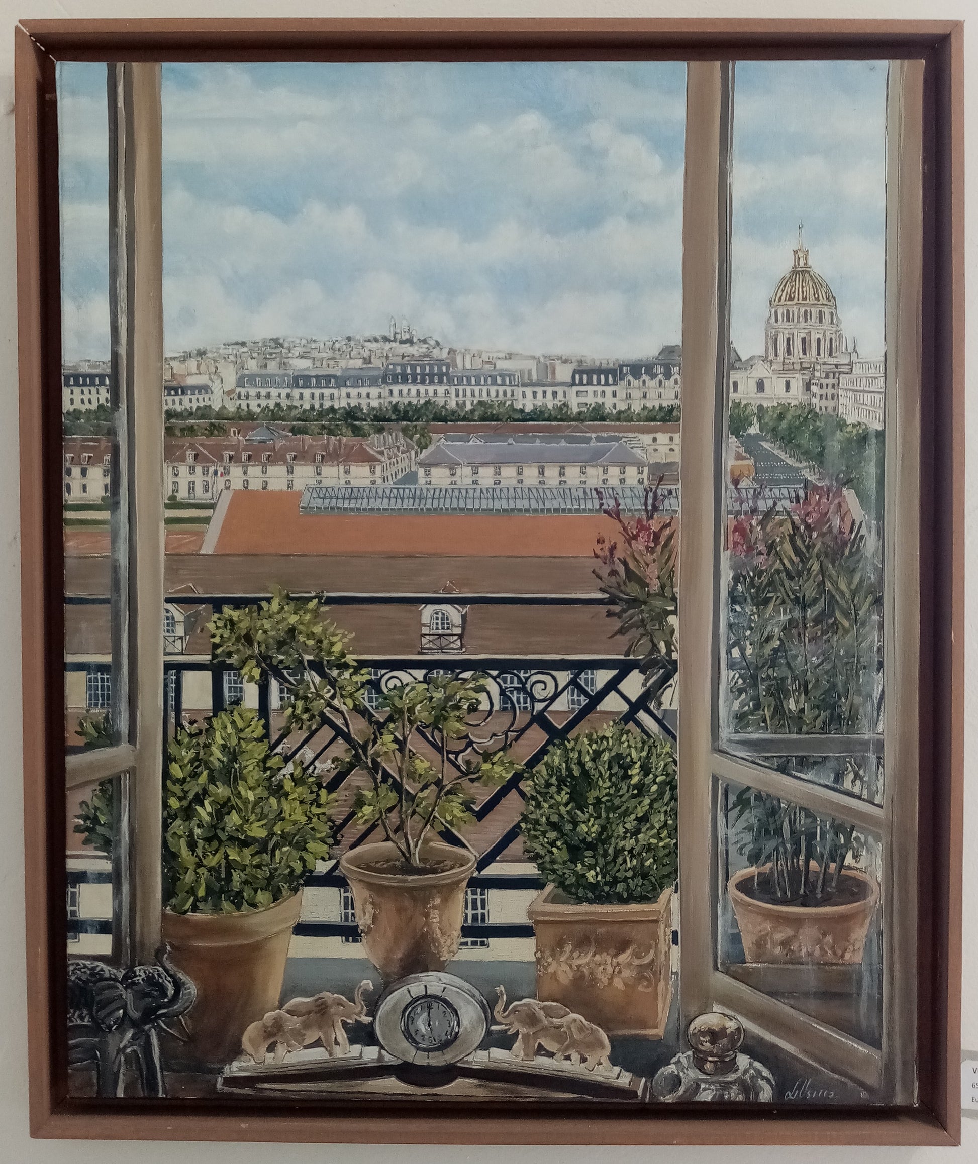 Quadro Vista su Parigi Lorenzo Usicco, olio e acrilico su tela 65x77 cm