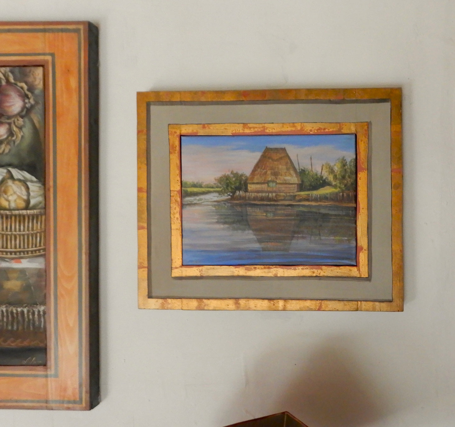 Quadro_originale_contemporaneo_figurativo_Casone_in_laguna galleria Casal dei Pruni Déco