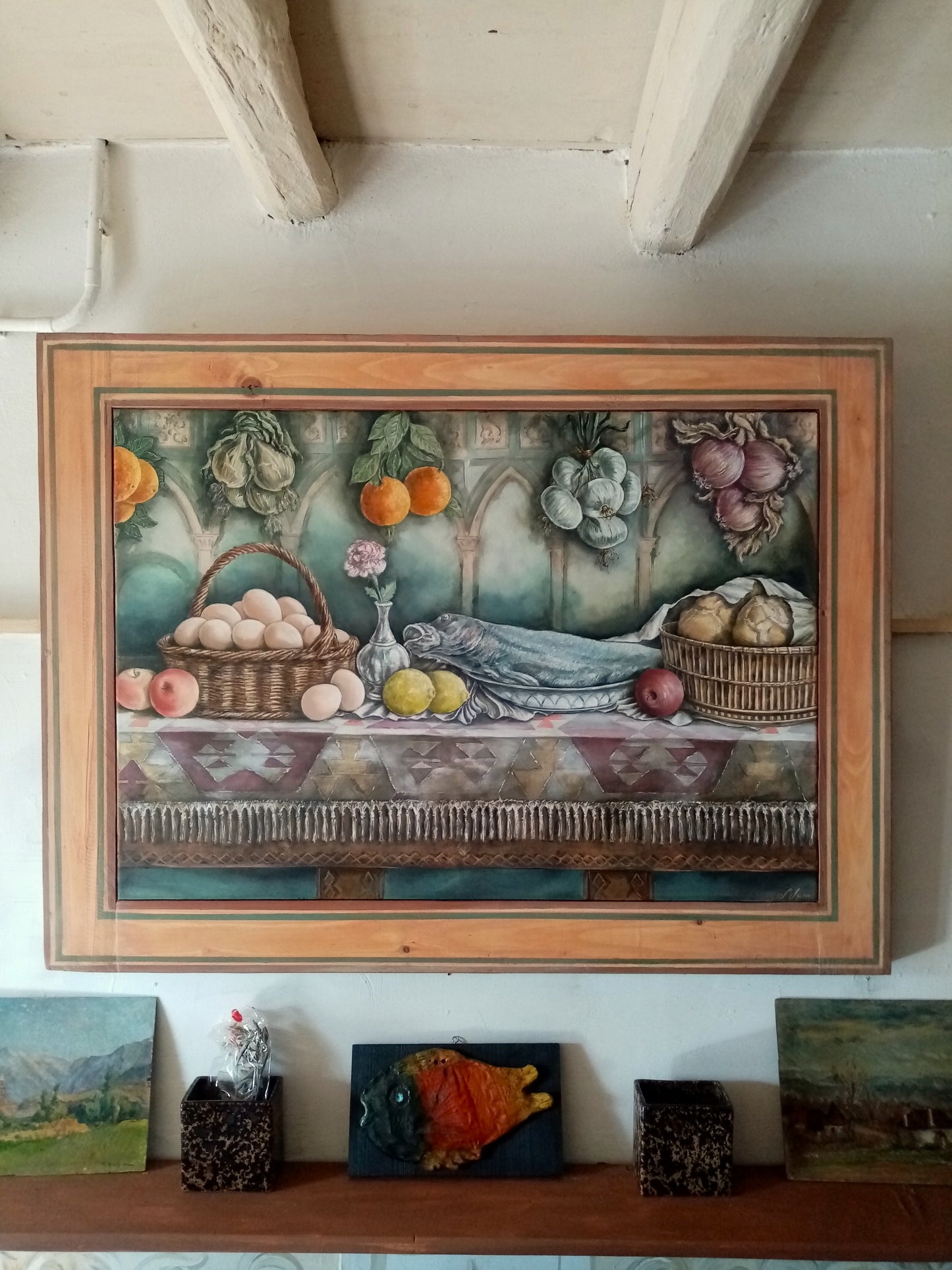 quadro originale dipinto a mano da Lorenzo Usicco, natura morta unica, pezzo unico e originale