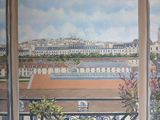 Vista su Parigi quadro proposto da Art Studio Casal dei Pruni Dèco, realizzato da Lorenzo Usicco, dettaglio tetti 