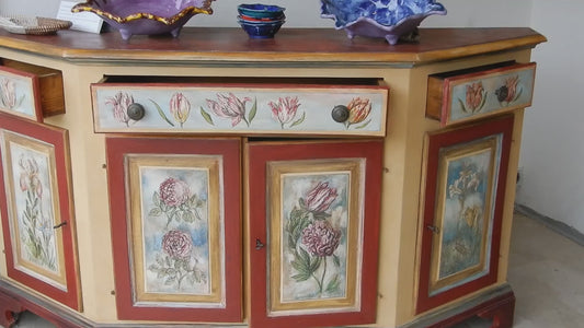 Credenzone Madia Stile Veneto – Mobile Decorato e Dipinto a Mano unico