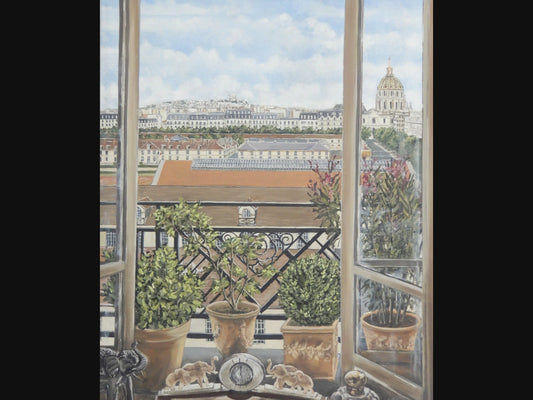 Vista su Parigi – Dipinto Originale Olio e Acrilico su Tela | Lorenzo Usicco