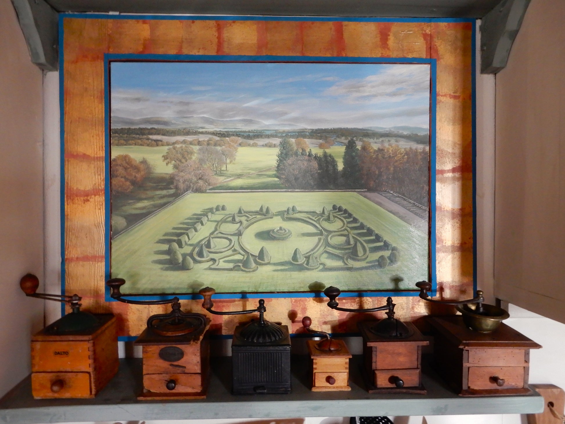 quadro_dipinto_a_mano_con_paesaggio_contemporaneo_di_Lorenzo_Usicco con veduta dall'alto