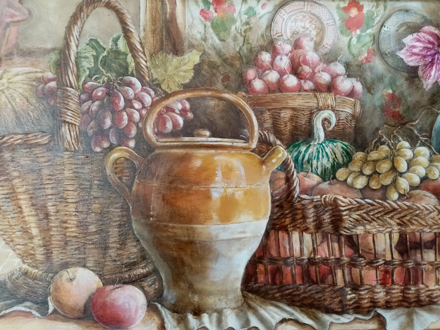 titolo Finestra sul giardin, natura mort di lorenzo Usicco, 1 mese per realizzala perchè fatta a mano, Title: Window on the garden, still life by Lorenzo Usicco, 1 month to complete because it was handmade