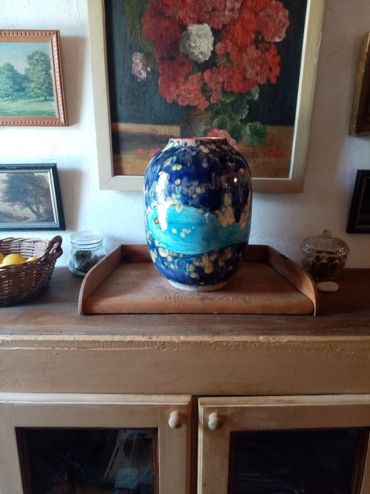 vaso fatto al tornio artigianale, prodotto italiano unico, ceramica artistica , vaso in ceramica