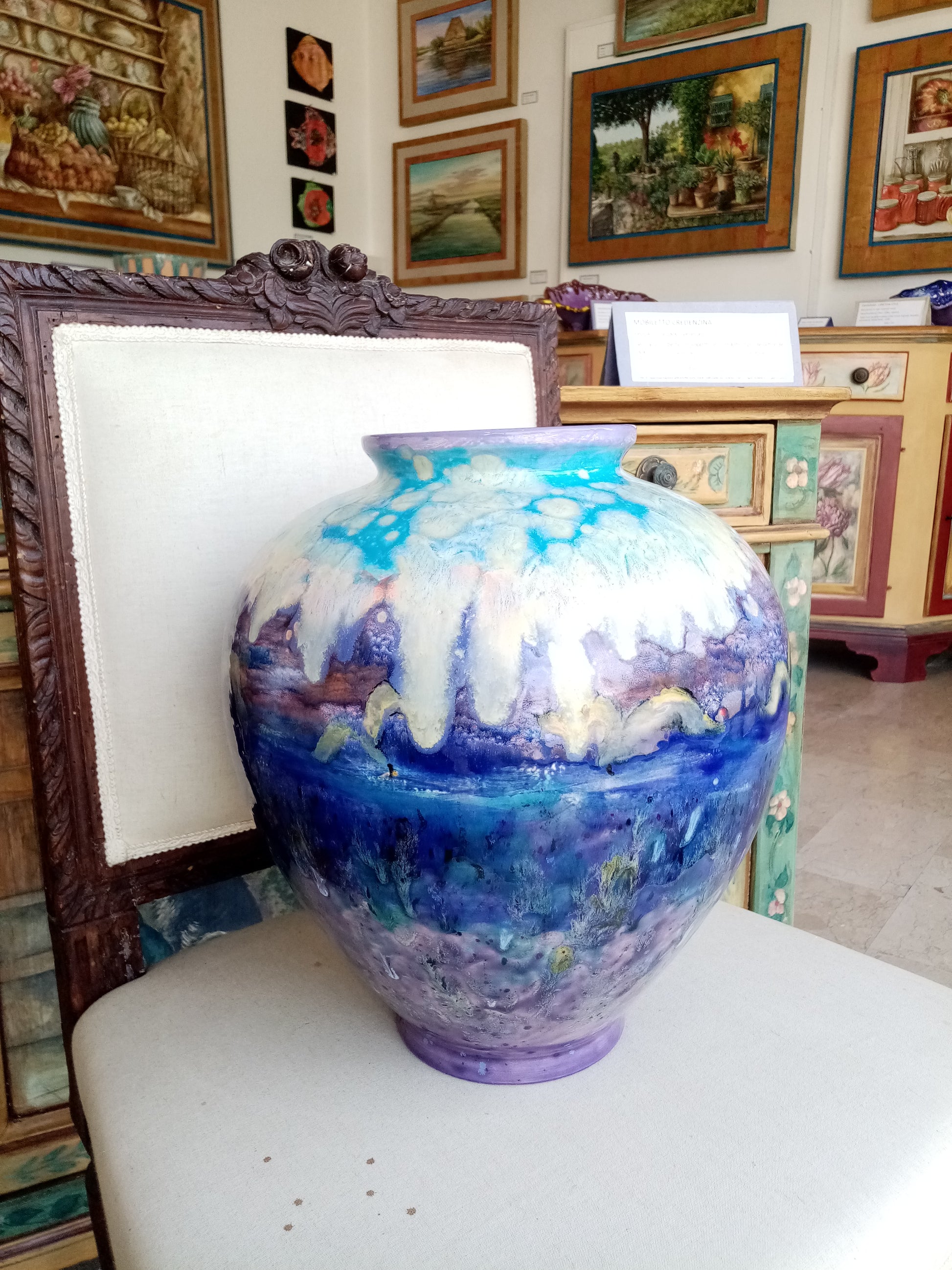 vaso ceramica artigianale italiana doppia cottura 1000 gradi
