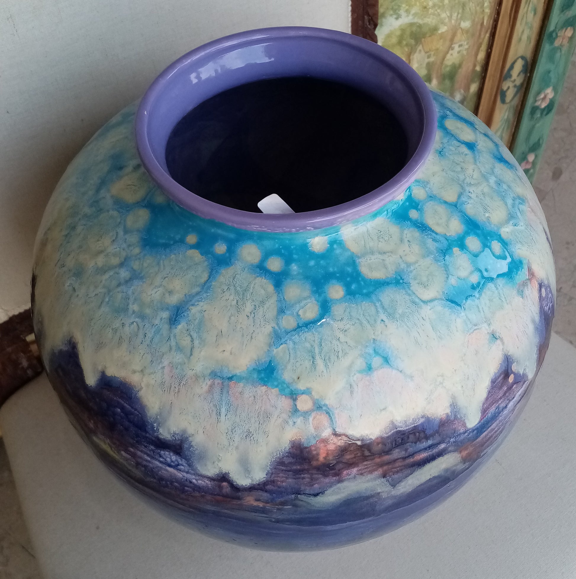 Imboccatura vaso ceramica fatto a mano diametro 13cm